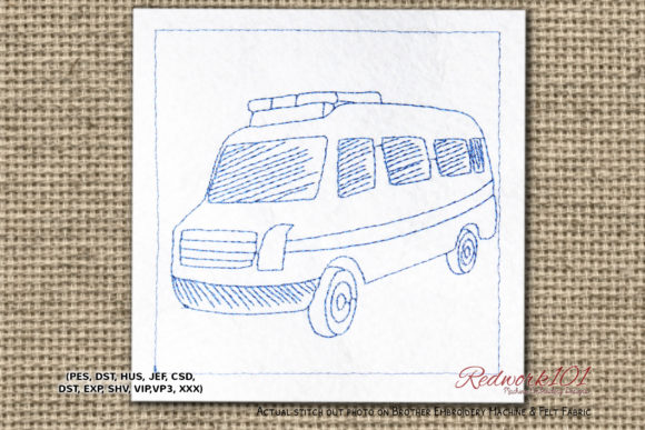 Ambulance Car Lineart Design Review