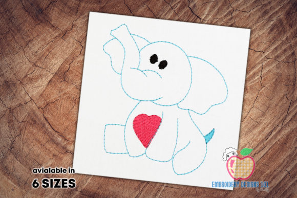 Cute Baby Elephant Sketch Embroidery Review
