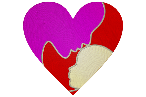 Heart Mother and Baby Embroidery Design Review