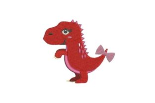 Red Dinosaur Girl Embroidery Review