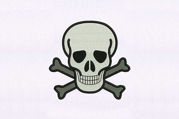 Skull Crossed Bones Embroidery Review